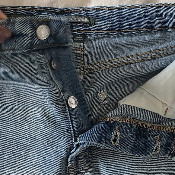 Wild Fable High Waist Distressed Denim Shorts in Blue - Picture 2 of 6